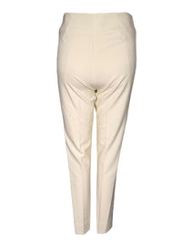 ESTELLE AND FINN FRONT ZIP ANKLE PANT - IVORY STRETCH CREPE