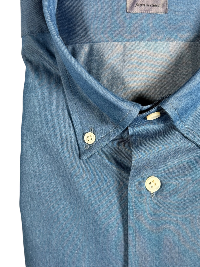 MAZZARELLI DENIM SPORT SHIRT - OCEAN BLUE