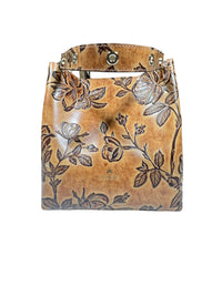 CUOIERIA FIORENTINA ALICE SMALL BUCKET BAG - EMBOSSED BEIGE