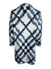 BRUNO MANETTI PATTERNED COAT - NAVY