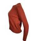 PUROTATTO CASHMERE RIBBED SWEATER - TERRACOTTA