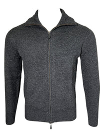 ALAN PAINE BALLATER 1/4 ZIP SWEATER - CHARCOAL