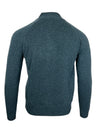 FIORONI CASHMERE MEN'S RAGLAN 1/4 ZIP SWEATER - PETROL