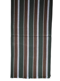 BIGI STRIPES SCARF - OLIVE/CAMEL