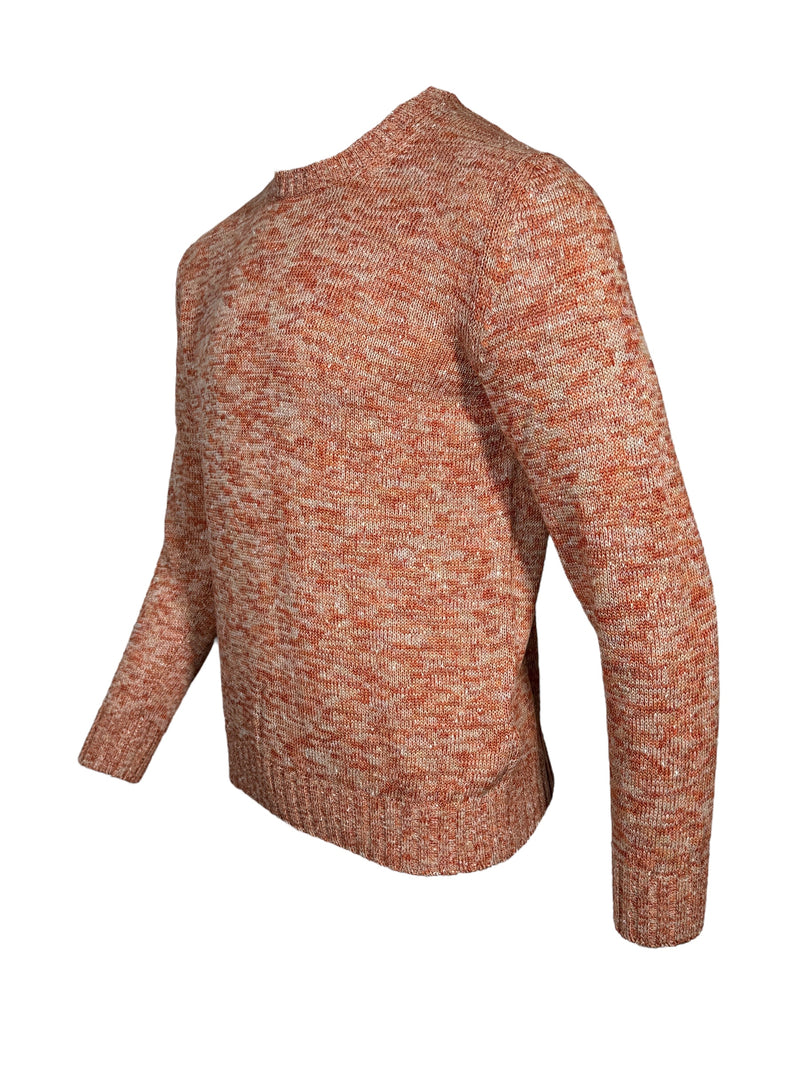 SETTEFILI CASHMERE CREW SWEATER - ORANGE