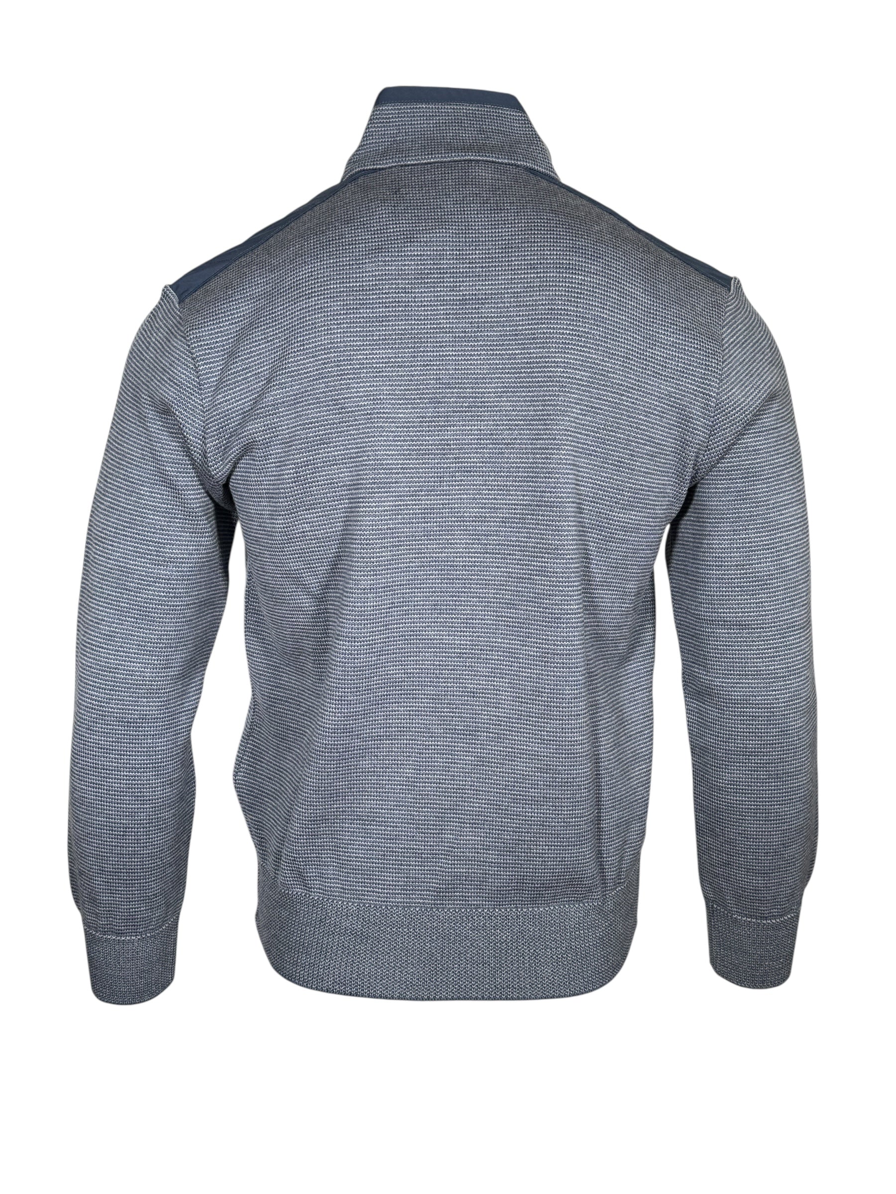 PAUL & SHARK TYPHOON COOL TOUCH WOOL 1/4 ZIP MEN'S SWEATER WITH NYLON TRIM - LIGHT BLUE