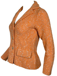 ANNECLAIRE KNIT BLAZER - ORANGE