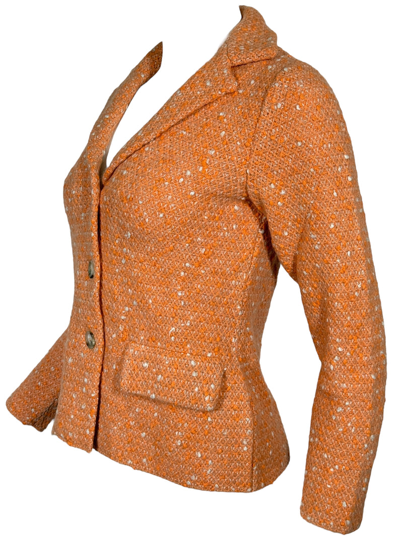 ANNECLAIRE KNIT BLAZER - ORANGE