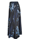 ROSSO 35 FLORAL TAFFETA SKIRT - NAVY