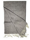 ALAN PAINE KINROSS CASHMERE HERRINGBONE SCARF - FOSSIL