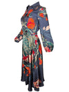 FRANCO FERRARI BUTTERFLIES DRESS - TEAL