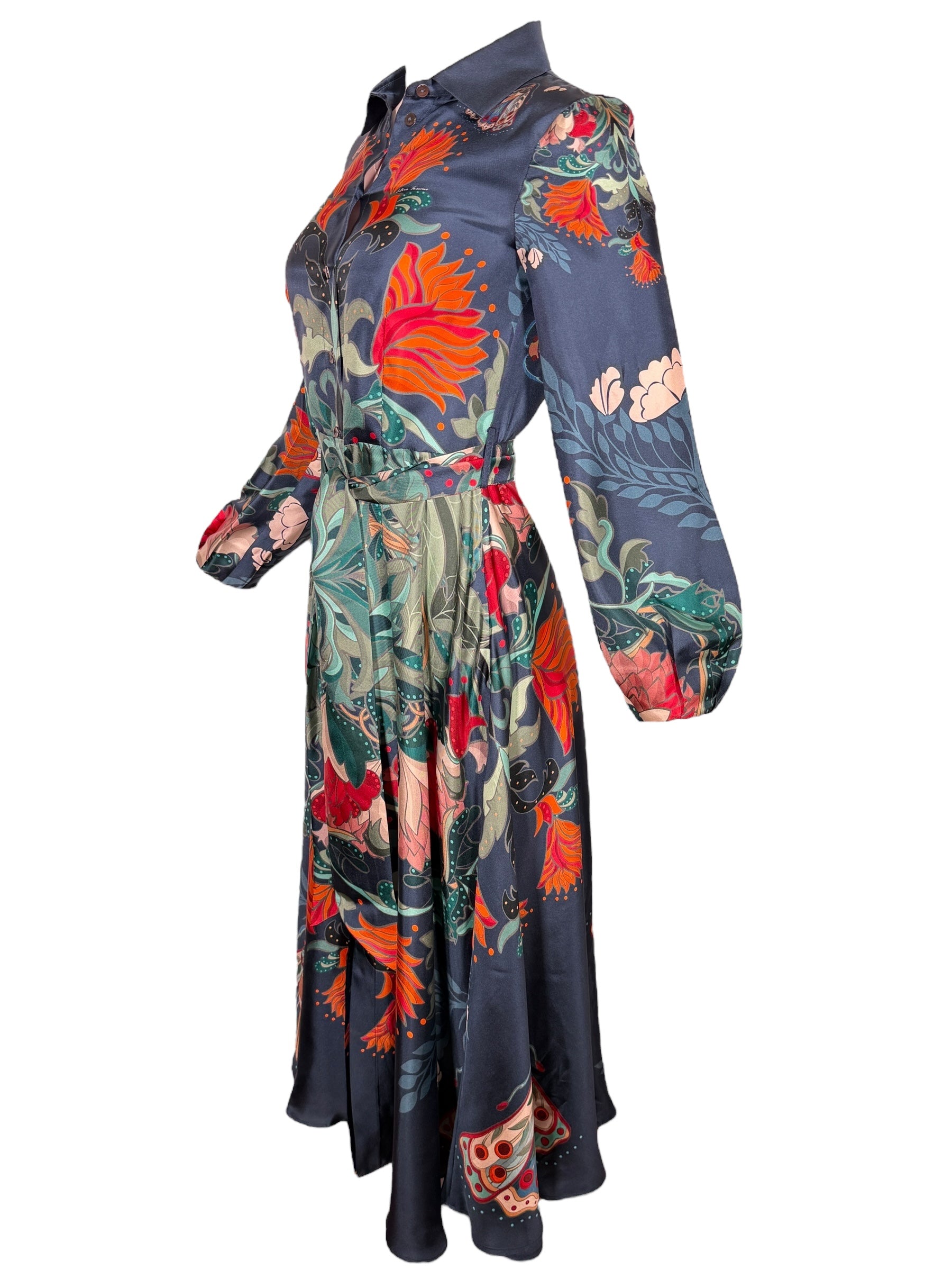 FRANCO FERRARI BUTTERFLIES DRESS - TEAL
