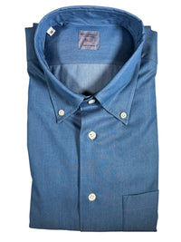 MAZZARELLI DENIM SPORT SHIRT - OCEAN BLUE
