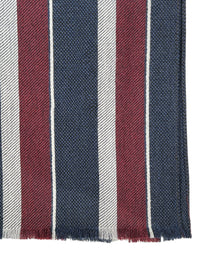 BIGI STRIPES SCARF - NAVY/BURGUNDY