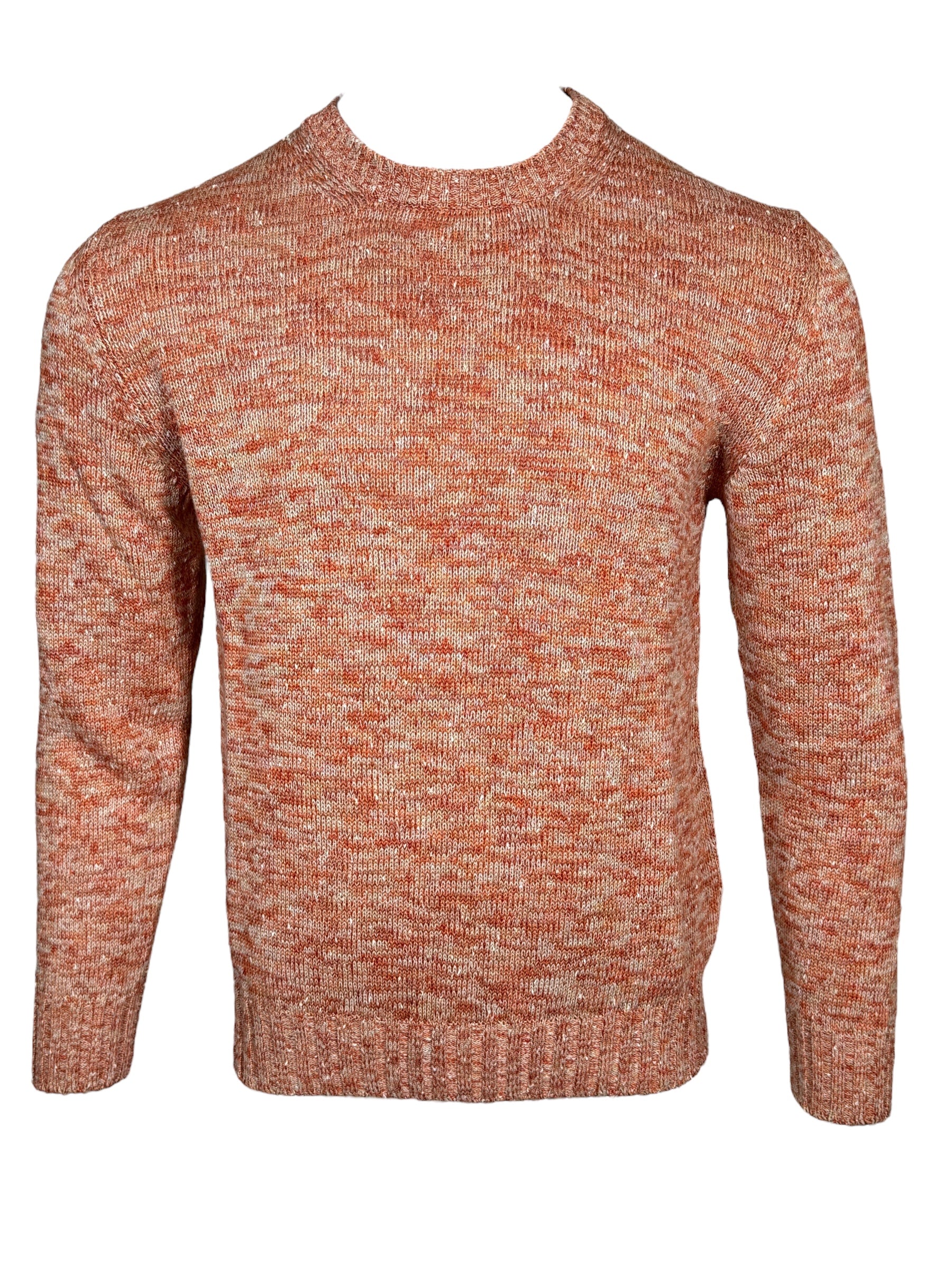 SETTEFILI CASHMERE CREW SWEATER - ORANGE