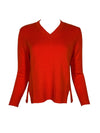 PUROTATTO CASHMERE V-NECK SWEATER - PEPERONCINO