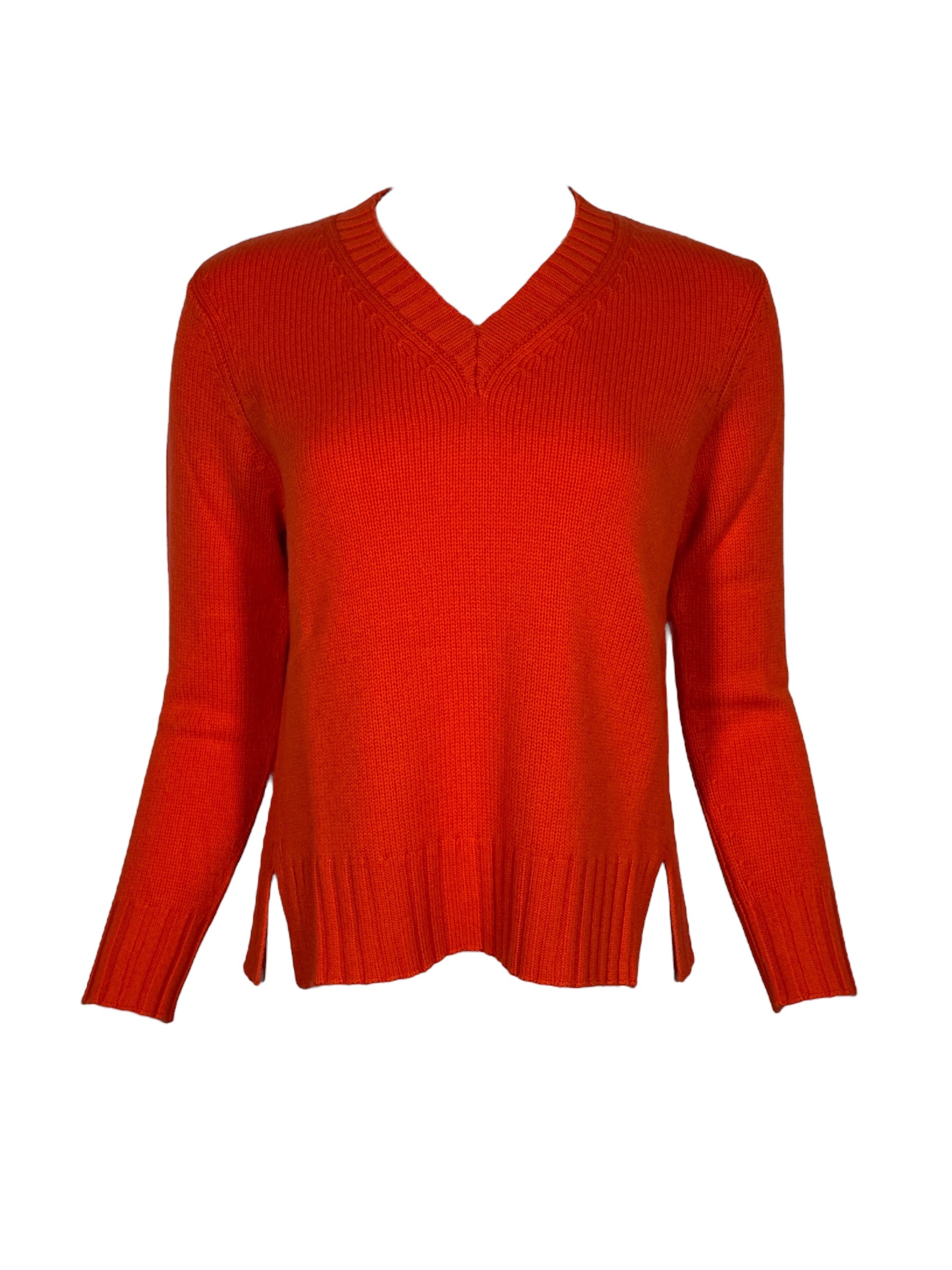 PUROTATTO CASHMERE V-NECK SWEATER - PEPERONCINO