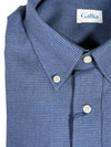GALLIA MEN'S SHIRT - NAVY MICRO HOUNDSTOOTH