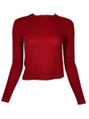 BASE MILANO WOOL/CASHMERE ROUNDNECK SWEATER - RED