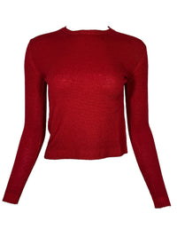 BASE MILANO WOOL/CASHMERE ROUNDNECK SWEATER - RED