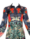 FRANCO FERRARI BUTTERFLIES DRESS - TEAL