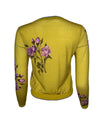 IN BED WITH YOU WOOL CARDIGAN - CHARTREUSE WITH ROSES