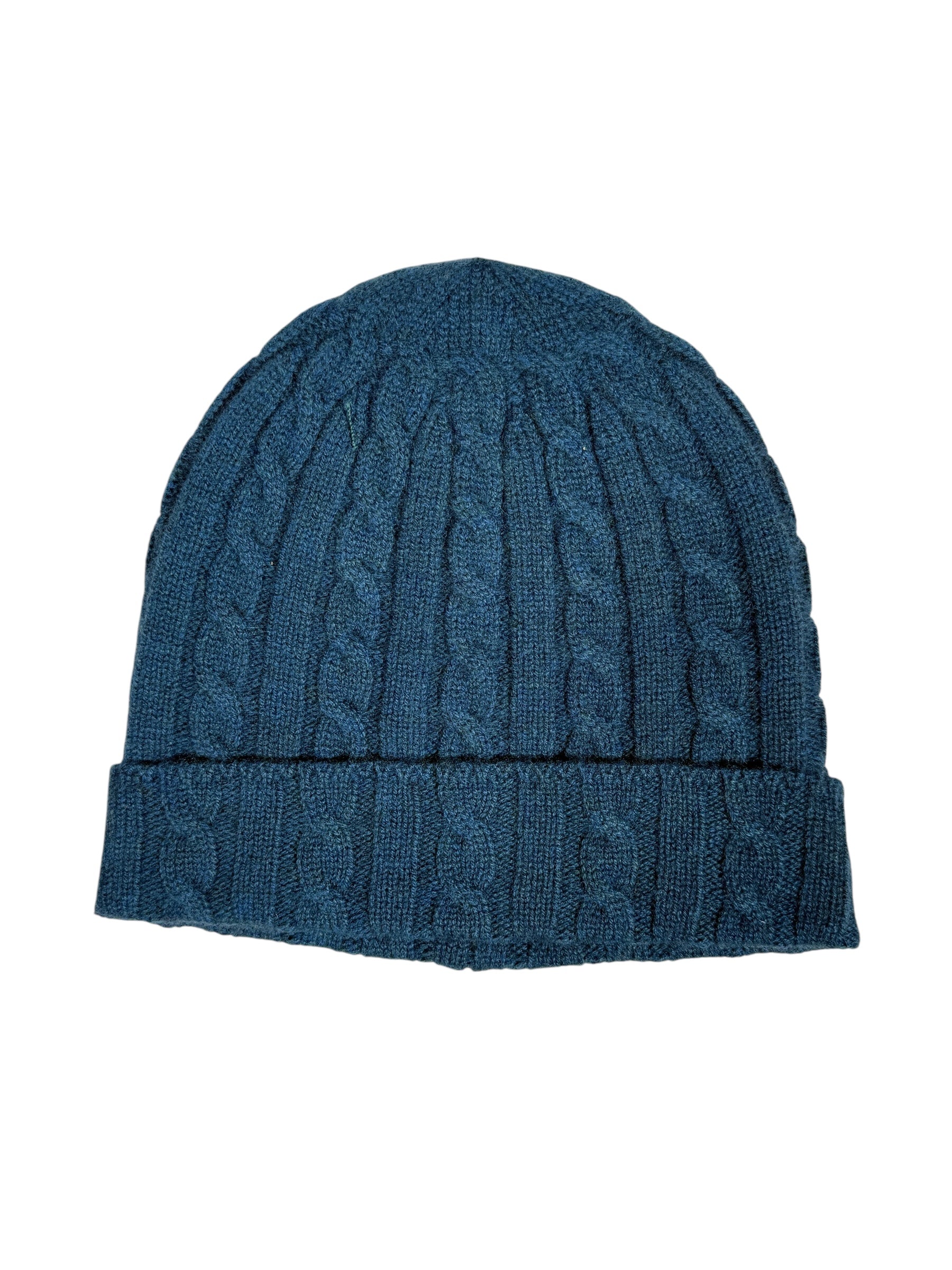 ALAN PAINE ROCHESTER CASHMERE KNIT HAT - BOTTLE BLUE