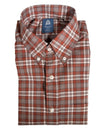 FINAMORE 1925 SHIRT - RUST/GREY CHECK