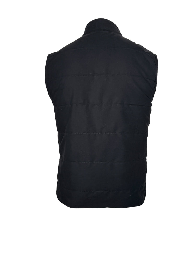 CORNELIANI MICRO-WOOL AND CASHMERE REVERSIBLE VEST - NAVY