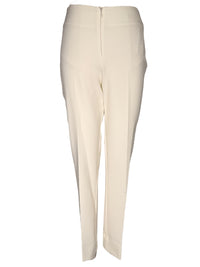 ESTELLE AND FINN FRONT ZIP ANKLE PANT - IVORY STRETCH CREPE