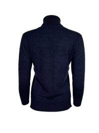 PUROTATTO CASHMERE TURTLE NECK SWEATER - NAVY