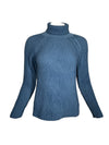 ADESI CASHMERE TWISTED RIB SWEATER - BLU PAON/NIAGARA