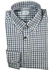 GALLIA MEN'S SHIRT - NAVY/BLUE MEDIUM CHECK