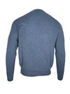 FIORONI CASHMERE/LINEN CREW NECK SWEATER - BLUE MARL