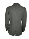 KINROSS HERRINGBONE NOTCH COLLAR CARDIGAN - LODEN/BLACK