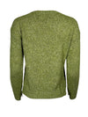 ANNECLAIRE MELANGE CREW SWEATER - GREEN APPLE