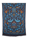 CALABRESE 1924 DOUBLE FACE WOOL SCARF - NAVY POMEGRANATE
