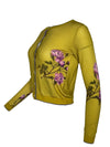 IN BED WITH YOU WOOL CARDIGAN - CHARTREUSE WITH ROSES