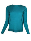 AROVESCIO ROUND NECK RIB SWEATER - MALDIVE