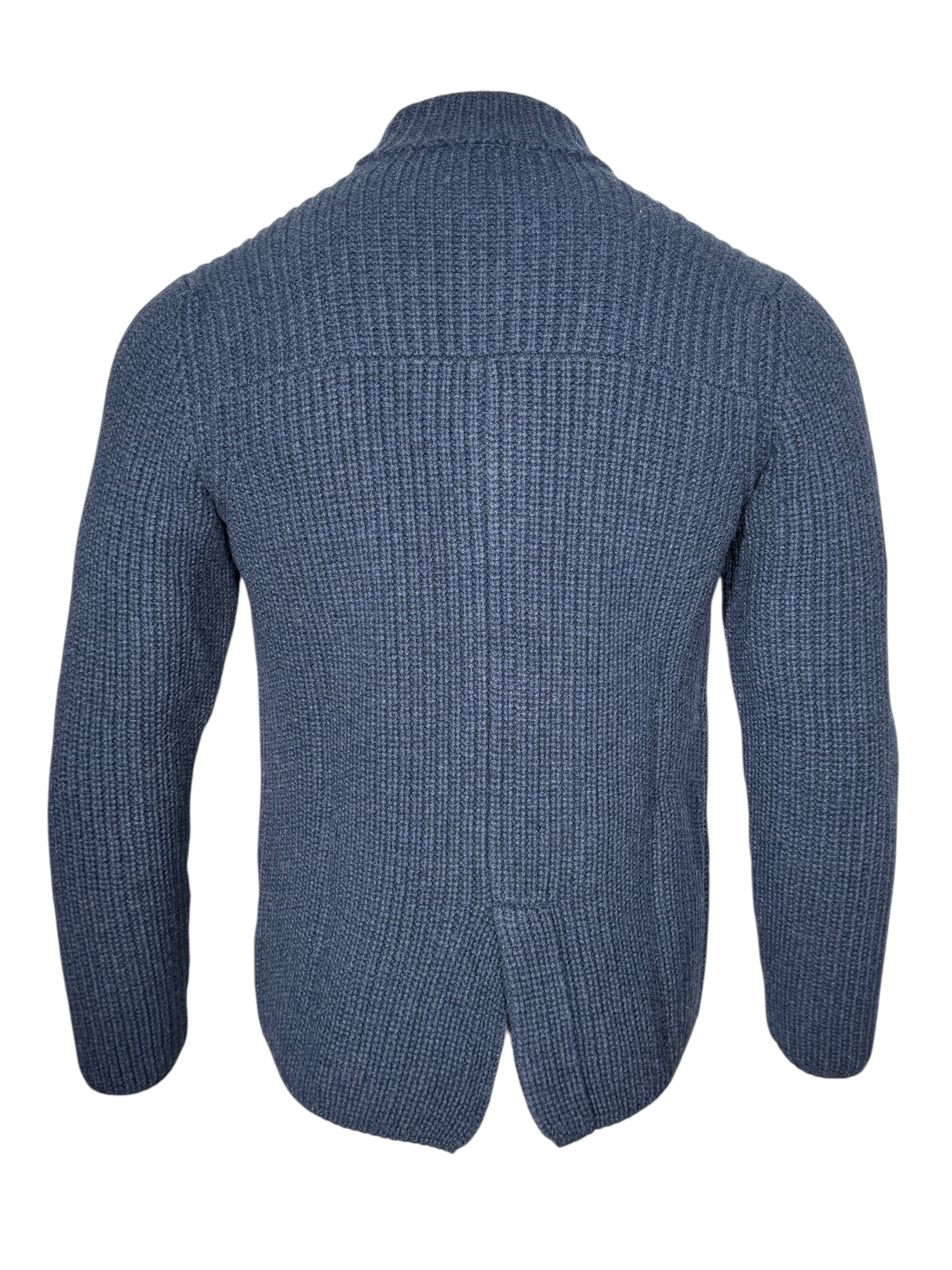 ADESI CASHMERE MEN'S KNIT SWEATER JACKET - BLUSTER
