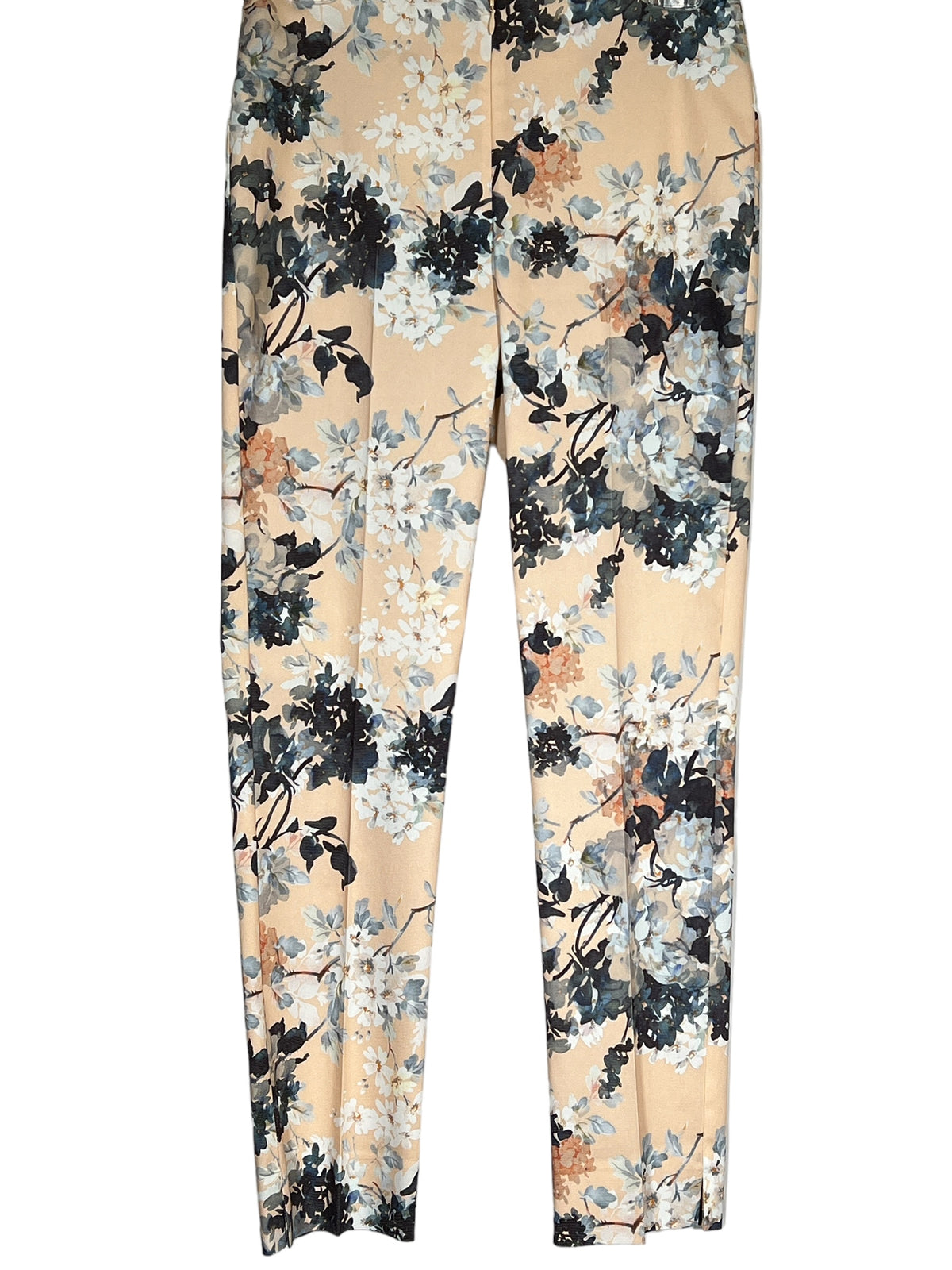 ESTELLE AND FINN ZIP FRONT ANKLE PANT - NAVY FLORAL