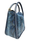 ARCADIA AGATA HANDBAG - BLU 'PYTHON'