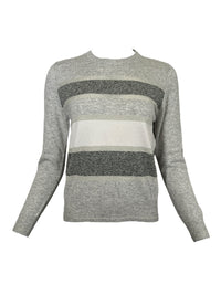 D.EXTERIOR WIDE STRIPE SWEATER - GREY MIX