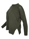 BASE MILANO TWEED ROUNDNECK SWEATER - DARK GREEN
