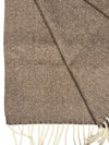 ALAN PAINE KINROSS CASHMERE HERRINGBONE SCARF - MID BROWN