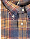 HARTFORD MEN'S CASUAL BRUSHED TARTAN SHIRT - BLUE & GOLD