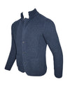ADESI CASHMERE MEN'S KNIT SWEATER JACKET - BLUSTER