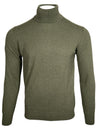 FLY3 CASHMERE TURTLE NECK SWEATER - OLIVE