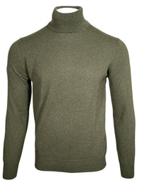 FLY3 CASHMERE TURTLE NECK SWEATER - OLIVE