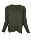 BASE MILANO TWEED ROUNDNECK SWEATER - DARK GREEN